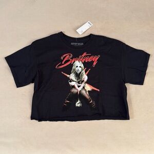 Britney Spears Crop Top Black NWT